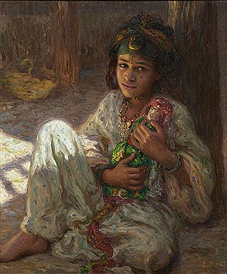 Petite fille à la poupée, circa 1920