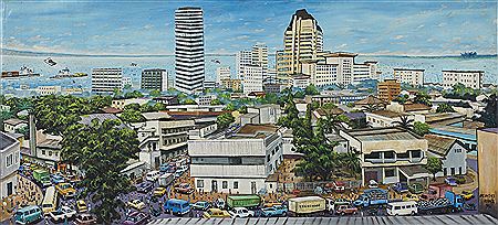 Sans titre (vue de Kinshasa), 1996 by Moke - Auction record, sale price, and art valuation. Compare with similar artists and explore comparable artworks.