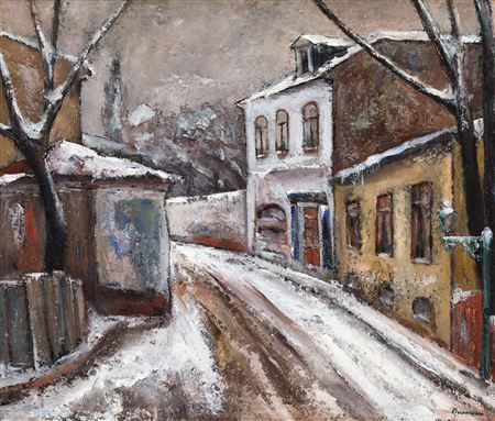 Winter in Bucharest (Cazarmii Street) [1929]