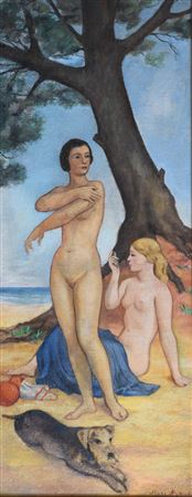 La plage, deux femmes