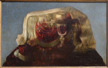 Still-life with wineglasses and watermelon 1954