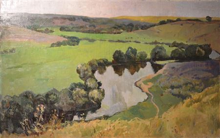 Summer landscape 1973 by Alexander Petrovich Zurbiy - Auction record, sale price, and art valuation. Compare with similar artists and explore comparable artworks.