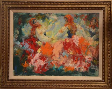 The folk dance by Nina Scull - Auction record, sale price, and art valuation. Compare with similar artists and explore comparable artworks.