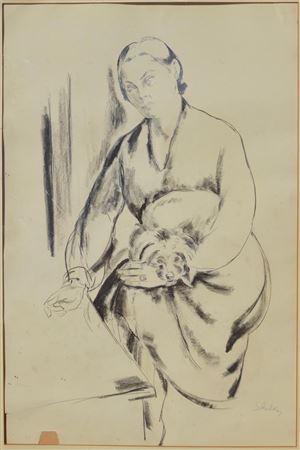 Woman with her dog