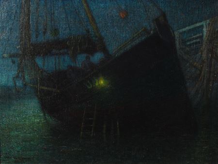 Night view of the port