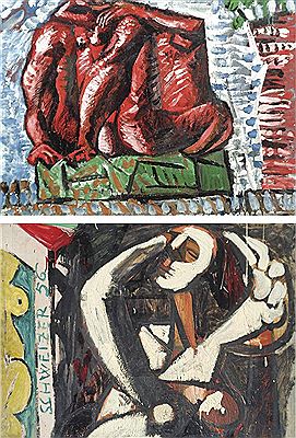 Untitled, 1956 (Double-sided) by Riccardo Schweizer - Auction record, sale price, and art valuation. Compare with similar artists and explore comparable artworks.