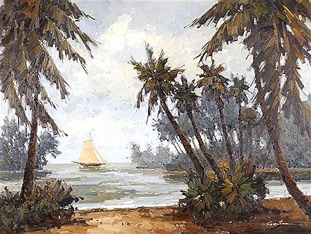Coastal scene in the tropics