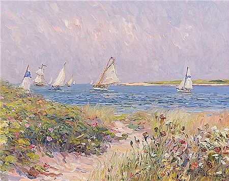 Seascape with boats