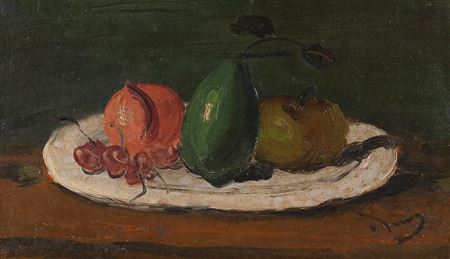 Still life with fruit on a plate