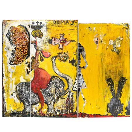 Abstract figures (Triptych)
