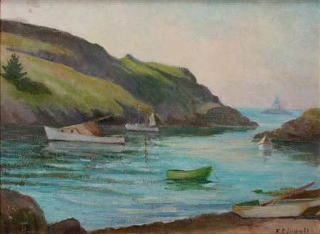 "A Summer Day, Monhegan Island, Me." by Elizabeth Galbraith McIntyre Jewell - Auction record, sale price, and art valuation. Compare with similar artists and explore comparable artworks.