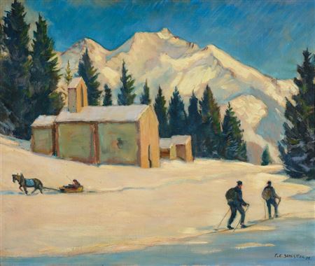 Sample artwork by Ernst Emil Schlatter (1883 - 1954), known for painting - View similar artists and auction records