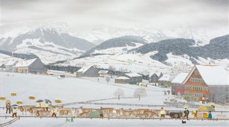 Winterlandschaft im Appenzellerland, das Elternhaus des Künstlers am Hirschberg,2005 by Albert Manser - Auction record, sale price, and art valuation. Compare with similar artists and explore comparable artworks.