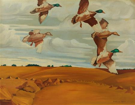 Mallards in Flight