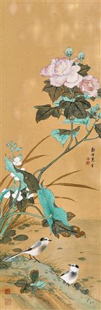 HIBISCUS AND BIRDS