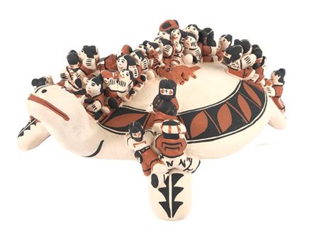 Pueblo Turtle Storyteller Sculpture