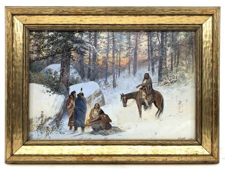 WINTER INDIAN ENCAMPMENT