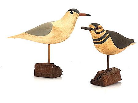 Carved Wood Shorebirds