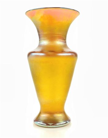 Gold Favrile Art Nouveau Art Glass Vase
