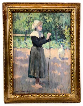Young Breton Girl & Turkey