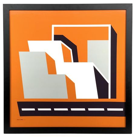 Sample artwork by Rick Orr (Born 1959), known for minimal abstract form painting - View similar artists and auction records