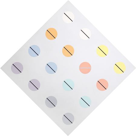 BLACK LINES ON 8 COLORS, 1968
