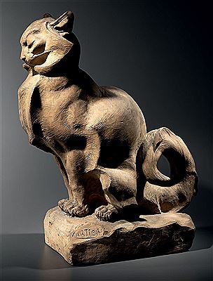 Seated cat by Thomas Francois Cartier - Auction record, sale price, and art valuation. Compare with similar artists and explore comparable artworks.