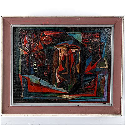 Abstract composition by Paul Holmes - Auction record, sale price, and art valuation. Compare with similar artists and explore comparable artworks.