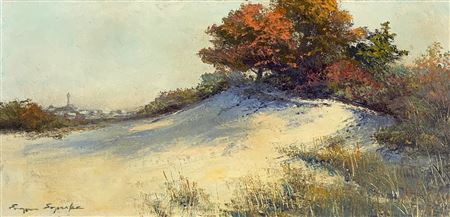 Sample artwork by Eugene Sparks (Born 1940), known for landscape, coastal view - View similar artists and auction records
