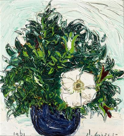 "Still Life in Blue Vase, 1961"
