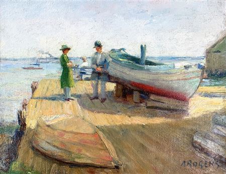 Figures on the Dock