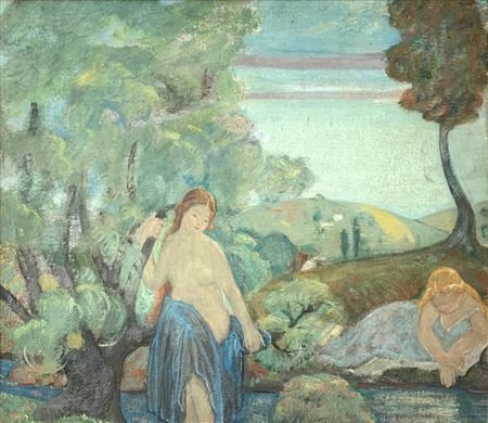 Sample artwork by Ferol Katherine Sibley Warthen (1890 - 1986), known for mural, landscape, block print - View similar artists and auction records
