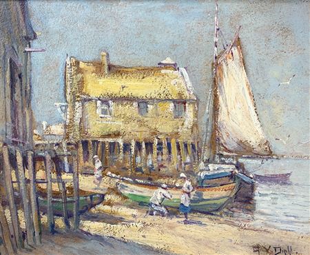 "Wharf with Boats, 1923"