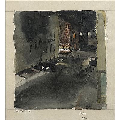 Night Scene from My Window 1927