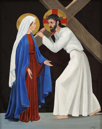Stations of the Cross 1947 by Allan Rohan Crite - Auction record, sale price, and art valuation. Compare with similar artists and explore comparable artworks.