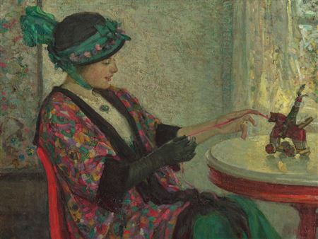 Young Woman with a Toy