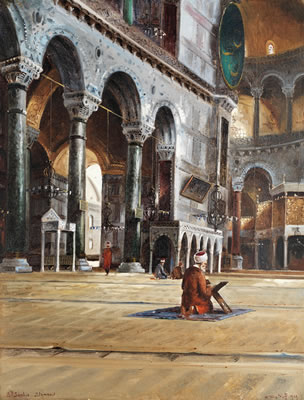 The nave of the Hagia Sophia by Wladimir Konstanivoch Petroff - Auction record, sale price, and art valuation. Compare with similar artists and explore comparable artworks.