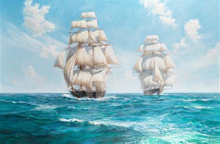 'The Rivals - Taeping in company with Fiery Cross, 1866'
