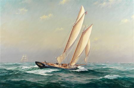The racing yacht America, 1851