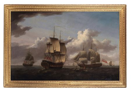 The East Indiaman London in several positions off Dover