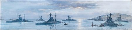 Portland, Dorset: Atlantic Fleet Capital Ships, 1921