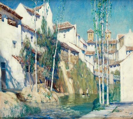 Five Spanish views I. Antequera II. El Carmen, Antequera III. Moonlight, Antequera IV. Iglesia de Jesus, Antequera V. Puente Genil (5) by Albert Moulton Foweraker - Auction record, sale price, and art valuation. Compare with similar artists and explore comparable artworks.