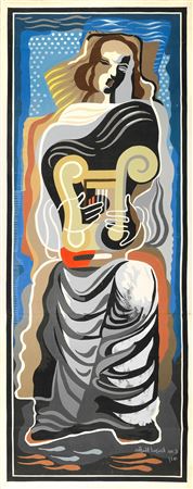 Sample artwork by Edward Mc Knight Kauffer (1890 - 1954), known for poster designs, abstract painting, futurism, textiles, interior design - View similar artists and auction records
