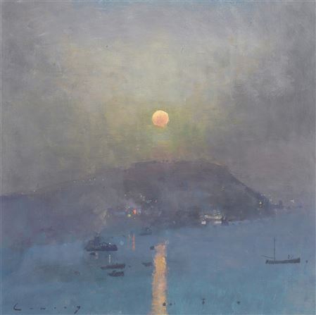 Setting Sun Across the Bay