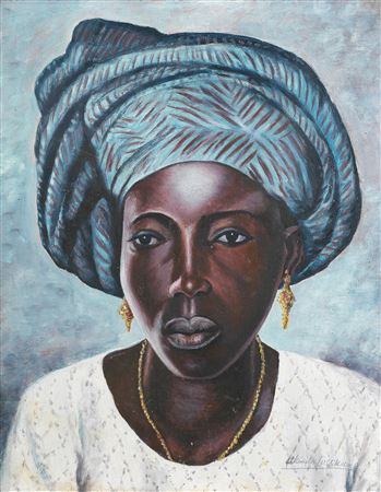 Portrait of a Yoruba Lady by Akinola Lasekan - Auction record, sale price, and art valuation. Compare with similar artists and explore comparable artworks.