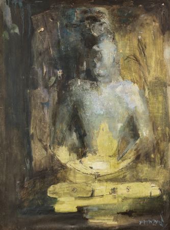 The Lord Buddha the Enlightened One by Ganesh Haloi - Auction record, sale price, and art valuation. Compare with similar artists and explore comparable artworks.