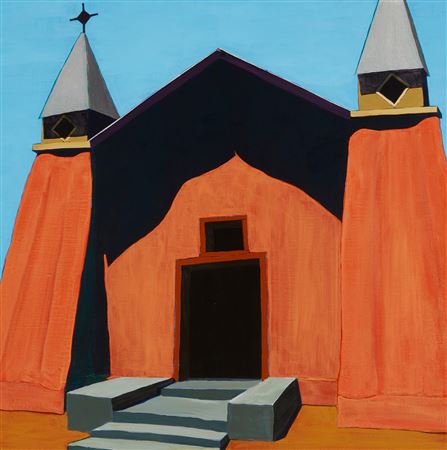 Sample artwork by Harold Waldrum (1934 - 2003), known for mod structure-adobe, abstraction - View similar artists and auction records