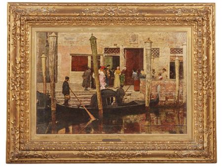 In attesa degli sposi by Giacomo Favretto - Auction record, sale price, and art valuation. Compare with similar artists and explore comparable artworks.