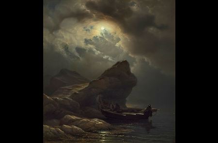 Fjord landscape, 1851 by Knud Andreassen Baade - Auction record, sale price, and art valuation. Compare with similar artists and explore comparable artworks.