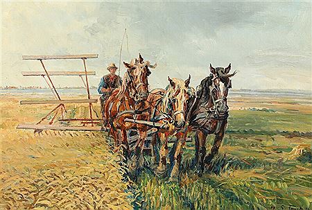 Working horses by Ringkøbing inlet.